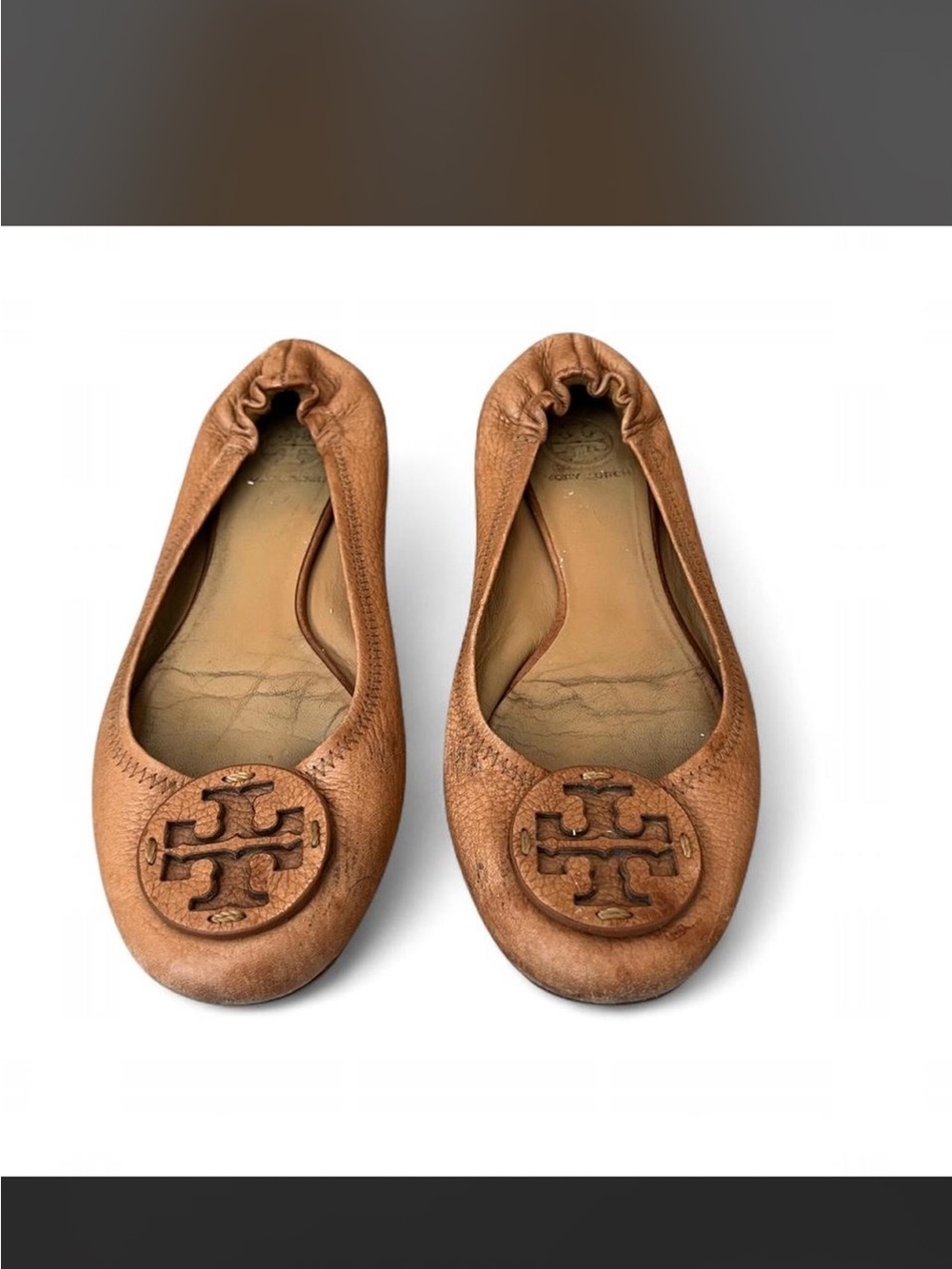 Tory Burch Tan Leather Ballet Flats